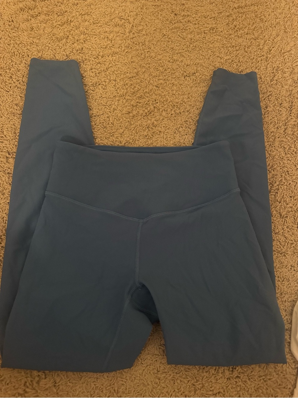 L space blue ribbed leggings